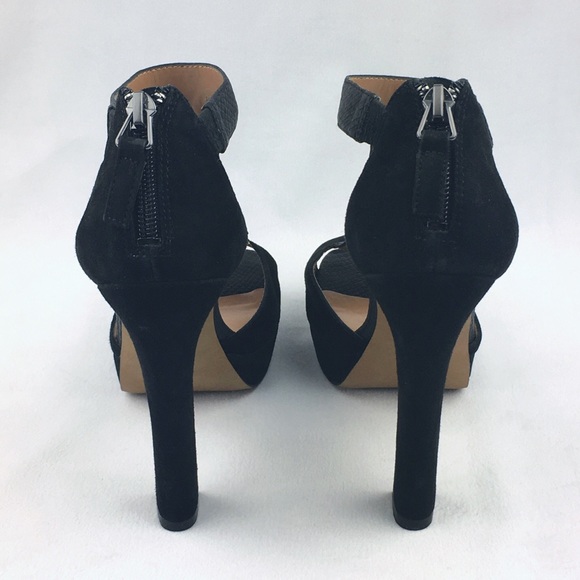 MRKT Black Platform Peep Toe Heels Aliya Size 7 - Picture 9 of 10